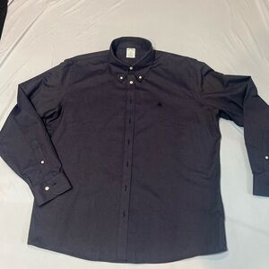 Brooks Brothers Milano Fit Navy Button-Down Dress Shirt